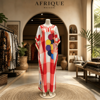Robe Kaftan Maxi Boubou Bohème Africaine pour Femme, Grande Taille, Luxe Tendance, Modeste, d'Été, Infroissable, en Tissu Bazin Effet Soie, pour Mariage et Fête