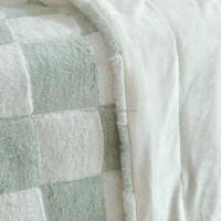 Couverture pliable douce et moelleuse en polaire FY, 40x50 pouces, légère, colorée, chaude et confortable pour lit et canapé, disponible en tailles 60x80 (Vert)