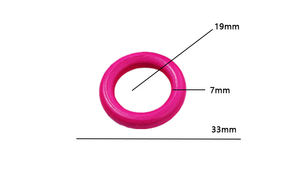 ACASAARTO LP230414 Anillo de madera redondo sin terminar de colores sólidos Fabricación de joyas DIY con cuentas de madera - Product Image 6