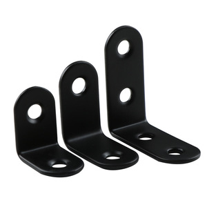 Support d'angle en acier inoxydable Manmori en forme de L, noir, 90 degrés, connecteur de meubles, support d'étagère, quincaillerie - Product Image 3
