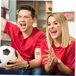 Custom Printed 2026 Soccer Flag Face Stickers Waterproof Removable Decals
