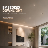 Lampu Downlight LED Tersembunyi 12W 18W Lampu Bulat Terpasang di Langit-langit AC85-265V untuk Pencahayaan Rumah Kantor Hotel Gedung Komersial