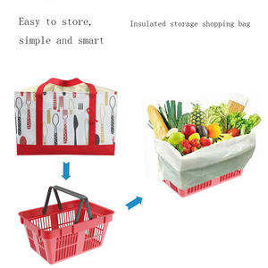 Bolsa de Compras Aislante Grande Estilo Japonés, Bolsa de Picnic Plegable con Cordón de Cierre, de Tela Oxford - Product Image 4