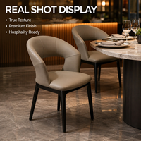 Chaise de salle à manger rembourrée moderne avec pieds en bois pour restaurant, hôtel, café, bar, salon, bureau, banquet, mobilier commercial