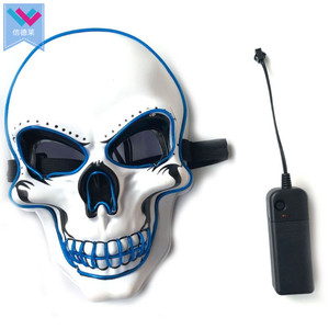 Vendita calda di Halloween <span class=keywords><strong>teschio</strong></span> <span class=keywords><strong>maschera</strong></span> a <span class=keywords><strong>LED</strong></span> Multi-colore PVC Cosplay <span class=keywords><strong>maschera</strong></span> con incandescente EL filo raccapricciante Festival e accessori per feste - Product Image 5
