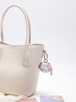 Porte-clés breloque chat mignon, mini pochette de rangement pour boucles d'oreilles, organisateur de bijoux pour filles, cadeau pendentif adorable