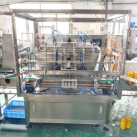 Ligne de production automatique de remplissage de vin blanc à 6 têtes, machine d'embouteillage de haute précision pour spiritueux Baijiu/Boissons alcoolisées en verre/plastique