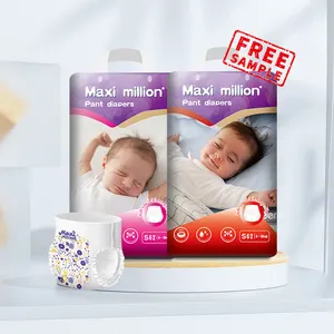 Pañal de bebé de prevención de fugas de alta absorción de muestra gratis Pañales de bebé desechables Proveedor Pañales de bebé para todos los tamaños