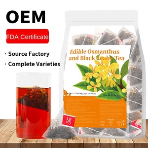 Mélange <span class=keywords><strong>de</strong></span> thé noir aux fleurs d'osmanthus <span class=keywords><strong>de</strong></span> qualité supérieure 3g x 30 sachets – Favorise la santé digestive et procure une fraîcheur post-<span class=keywords><strong>repas</strong></span> quotidienne - Product Image 1