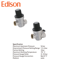 Katup Pengatur Tekanan Kuningan Bebas Timbal Berkualitas Tinggi Edison DN20 untuk Dapur Komersial PN16 3/4in Maks 16 bar 3 bar