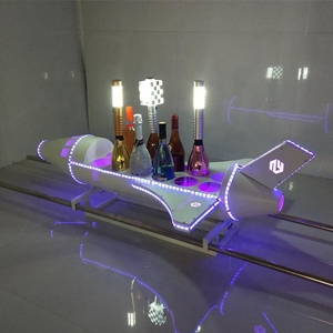 RICHSHINING, presentador de botella LED con forma de avión acrílico personalizado para cubos de hielo para pubs nocturnos, fiestas KTV, bodas - Product Image 3