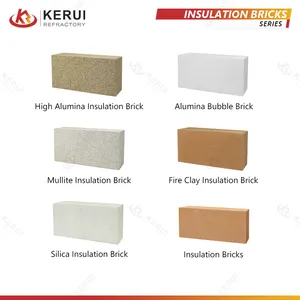 KERUI Light Weight Fire Clay Insulation Brick Diatomaceous Fireclay Insulating Bricks