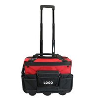 Nouveau modèle 2026 : Sac de rangement à roulettes en polyester, grande capacité, durable et personnalisable, pour outils, avec organisateur et roulettes de transport