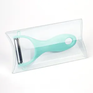 주문 명확한 PVC 애완 동물 RPET PP 칼을 껍질을 벗기기를 위한 플라스틱 베개 포장 선물 상자