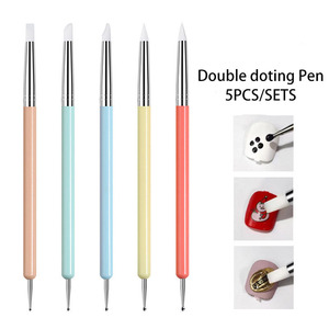 Luxury 5-Pcs/Set Silicone Nail Art Dotting <b>Clay</b> Sculpting Tool Brush DIY Pottery Carving Sculpting Tools for <b>Model</b> Making - Product Image 2