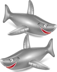 Grande flotteur gonflable en PVC en forme de requin pour photomaton de fête d'anniversaire pour enfants, thème marin, décorations de plage océanique, FAITES DES Vagues - Product Image 1