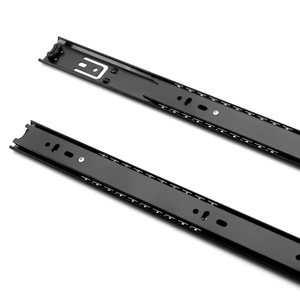 Riel deslizante de dos secciones de 27 mm de ancho, galvanizado, silencioso, para cajón de teclado, diseño industrial. - Product Image 1