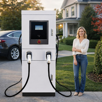 Estación de Carga Comercial para Vehículos Eléctricos 60kW DC CCS2 CHAdeMO GBT OCPP GPRS 4G con Pantalla LCD de 7 Pulgadas para Servicio en Carretera y Área de Descanso WrightCharge
