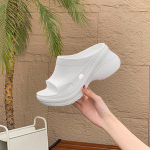 Sandales d'extérieur à bout ouvert de style <span class=keywords><strong>Paris</strong></span> à la mode pour femmes semelle épaisse EVA semelle souple talon compensé Instagram Style diapositives pour pantoufles - Product Image 5