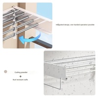 Porte-manteau mural pliable dissimulé, barre à serviettes et séchoir à linge, design peu encombrant pour usage intérieur
