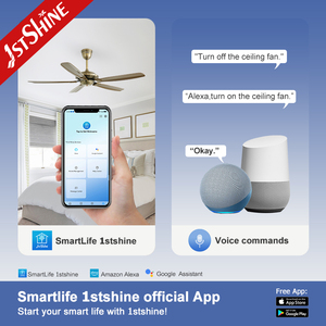 1stshine Ventilateur de plafond Style classique Télécommande Ventilateur de plafond en plastique avec moteur à courant continu - Product Image 6