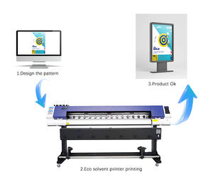 高精度 2400DPI 爱普生 I3200 环保溶剂喷墨打印机 26ppm 用于户外标牌横幅卷对卷打印 - Product Image 4