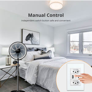 Prise intelligente Zemismart Zigbee Tuya Brésil 10A avec chargeur USB, compatible avec Alexa et Google Home, commande vocale, <span class=keywords><strong>prises</strong></span> murales électriques brésiliennes - Product Image 5