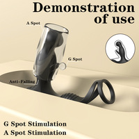 Fernbedienungsfähiger Vibrations-Prostatamassager mit Hohlraum und Doppelring für Anale Stimulation und Orgasmus HOO1
