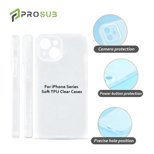 Coque de protection souple antichoc en TPU avec impression 3D par sublimation personnalisée Prosub 2026 pour iPhone 14/15 - Product Image 1