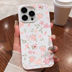 Suave estilo artístico Pantalla Completa Floral pequeño fresco Jelly TPU teléfono caso explosivo blanco pequeño patrón Floral Premium Ins caso - Product Image 1