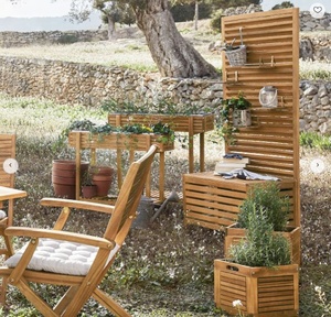 Jardinière <span class=keywords><strong>de</strong></span> <span class=keywords><strong>jardin</strong></span> extérieure Boîte <span class=keywords><strong>de</strong></span> pont Treillis Escalade Plantes en bois Étagère <span class=keywords><strong>Banc</strong></span> Balcon <span class=keywords><strong>Coffre</strong></span> avec étagères - Product Image 6