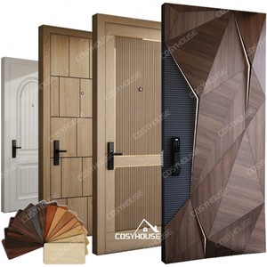 Sang trọng rắn GỖ ĐÔI Cửa thiết kế cho biệt thự Hall & khách sạn sử dụng-cách nhiệt & khóa an ninh thông minh - Product Image 3