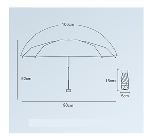 Ультра легкий мини-зонт от солнца для женщин 60% сложенный плоский простой классический дизайн с градиентом удобное ручное управление - Product Image 4