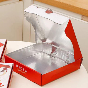 Mẫu miễn phí cấp thực phẩm giấy kraft bánh pizza boxesthick UV lợi thế lá thông số kỹ thuật takeout tông bánh pizza container - Product Image 1