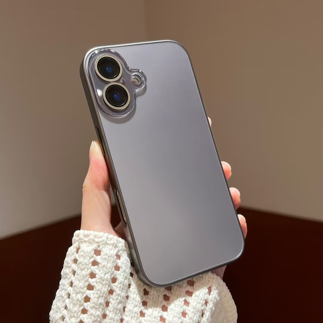 High Quality Luxury AG Matte Tempered Glass Mobile Phone Case for iPhone 16 15 14 13 12 11 Pro Max Frosted Shockproof Hard Cover