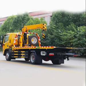 Dongfeng 4x2 platte oplegger bergingswagen uitgerust met een 8-tons kraan voor noodhulp. Fabrieksdirecte verkoop. - Product Image 5