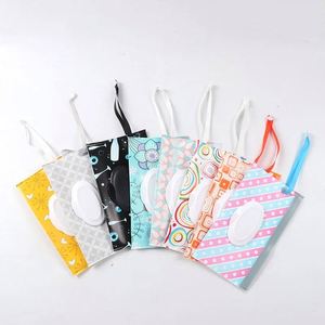 Pochette de rangement portable et rechargeable pour lingettes humides, étui de voyage réutilisable, distributeur de lingettes pour bébé, conteneur de lingettes, sacs d'emballage pour mouchoirs - Product Image 6