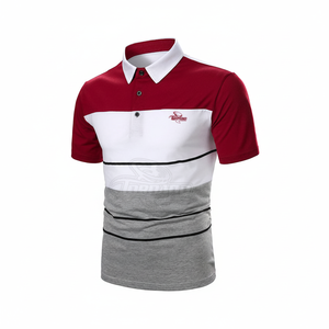 เสื้อโปโลผู้ชายมีสไตล์ผ้า220แกรมระบายอากาศพิมพ์โลโก้ได้ตามต้องการ - Product Image 1