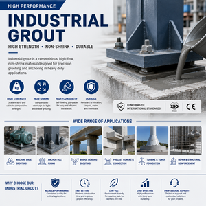 <span class=keywords><strong>Materiale</strong></span> <span class=keywords><strong>autolivellante</strong></span> in cemento ad alta resistenza, non restringente, <span class=keywords><strong>per</strong></span> l'installazione di bulloni di ancoraggio industriali e malta <span class=keywords><strong>per</strong></span> muratura - Product Image 2