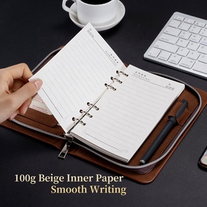 <span class=keywords><strong>A6</strong></span> <span class=keywords><strong>Leather</strong></span> Organizer Tạp Chí Văn Phòng Phẩm Văn Phòng Cung Cấp Kinh Doanh Da Binder Zipper Danh Mục Đầu Tư Máy Tính Xách Tay A5 Thư Mục - Product Image 5