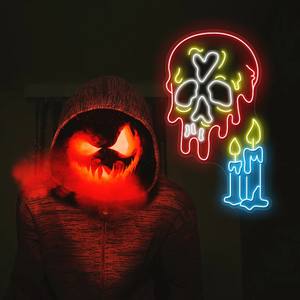 Ambiente decorativo estilo Instagram, luces de neón en forma de Calavera, fuente LED IP67 para Halloween, Partyrooms, bares, iluminación decorativa - Product Image 4