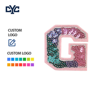 Patchs décoratifs personnalisés avec logo, lettres de l'alphabet A-Z en paillettes, patchs brodés en sequins pour vêtements