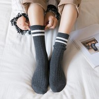 Botte de chanvre noire grise personnalisée en bambou Pride Mid Crew Robe d'affaires Chaussettes de travail pour femmes
