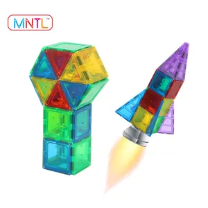 MNTL-60個磁気教育幾何プラスチック玩具ブロックホットmag知恵磁気おもちゃマグネット接続ビルディングブロック