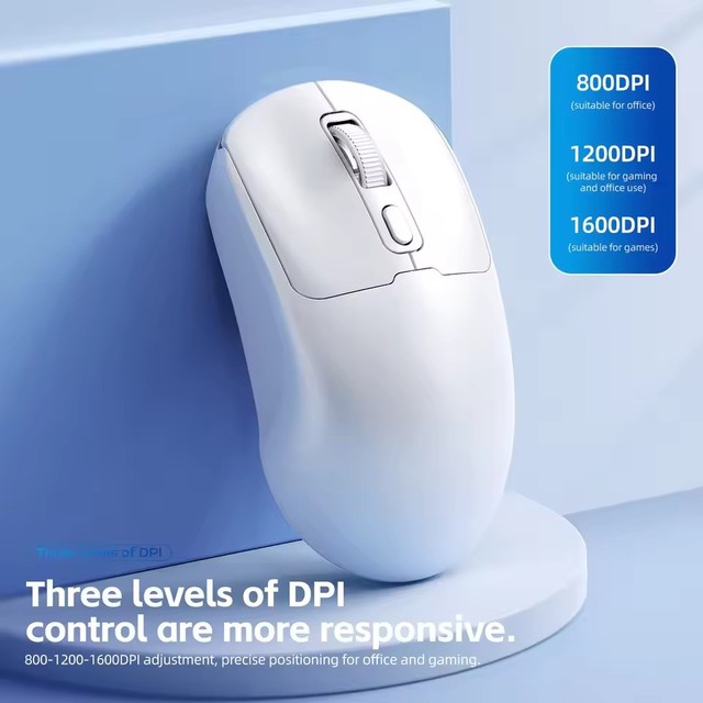 Wireless MouseBT Wireless Gaming Mouse 2.4G USB Dual Modes Connection 4 Keys 1600DPI Q3 E-sports 300mAh Ergonomic Design