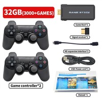 Console de jeux vidéo portable Honcam 4K avec manette sans fil 2.4G, compatible avec les jeux classiques CPS PS1, console de jeux rétro