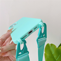 Étui de téléphone en silicone avec sangle de cou pour Samsung Galaxy S22 Ultra