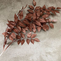 Lingxiao Banyan-Blatt Nr. 2 Hochzeitsdekoration Günstige Großhandels-Kunstblumen (Ling Xiao Shu Ye 2)