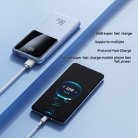 Banco de Energía Portátil de Alta Capacidad 10000mAh PD 20W con Pantalla LED, Batería de Litio 18650, Resistente al Agua, Carga Rápida y Entrada USB