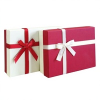 Boîte cadeau en carton rigide Tian Di Gai avec nœud et ruban pour emballage d'écharpes, cosmétiques, parfums, vêtements/chemises, avec sac cadeau - Boîte vide